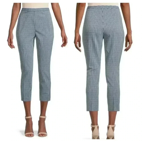 Theory Skinny Cropped Check Pants - Picture 1 of 4